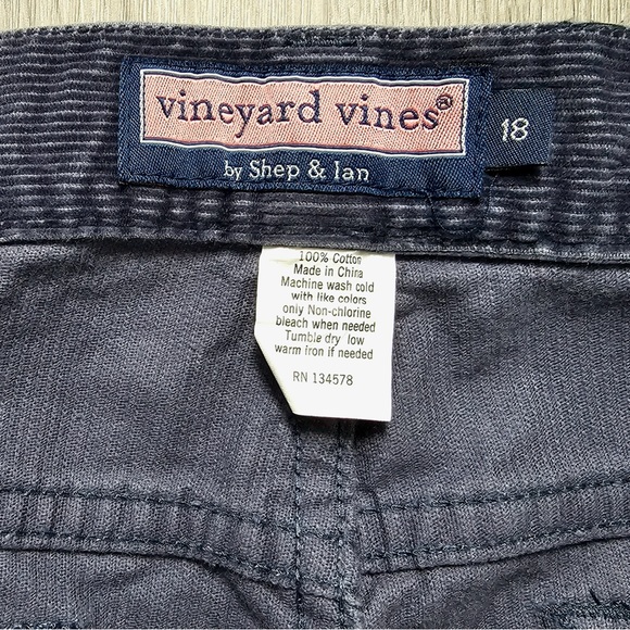 Vineyard Vines Corduroy Navy Blue Pants Sz 18 Boy - Picture 8 of 8